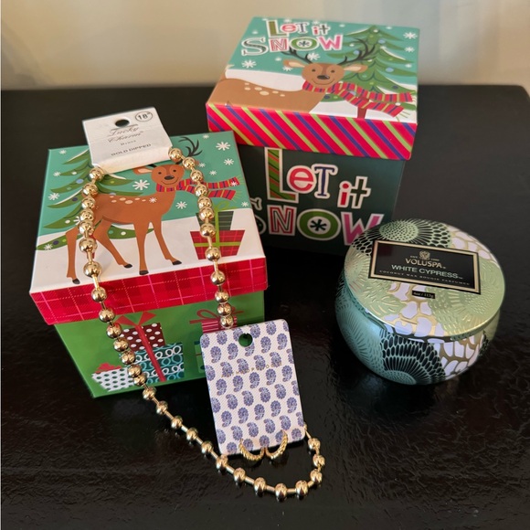 NWT “Let It Snow” Anthropologie & Volupsa Holiday Gift Bundle - Picture 1 of 10